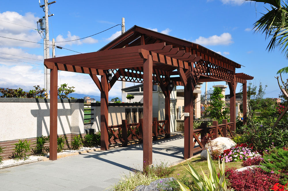 木作花架停車棚