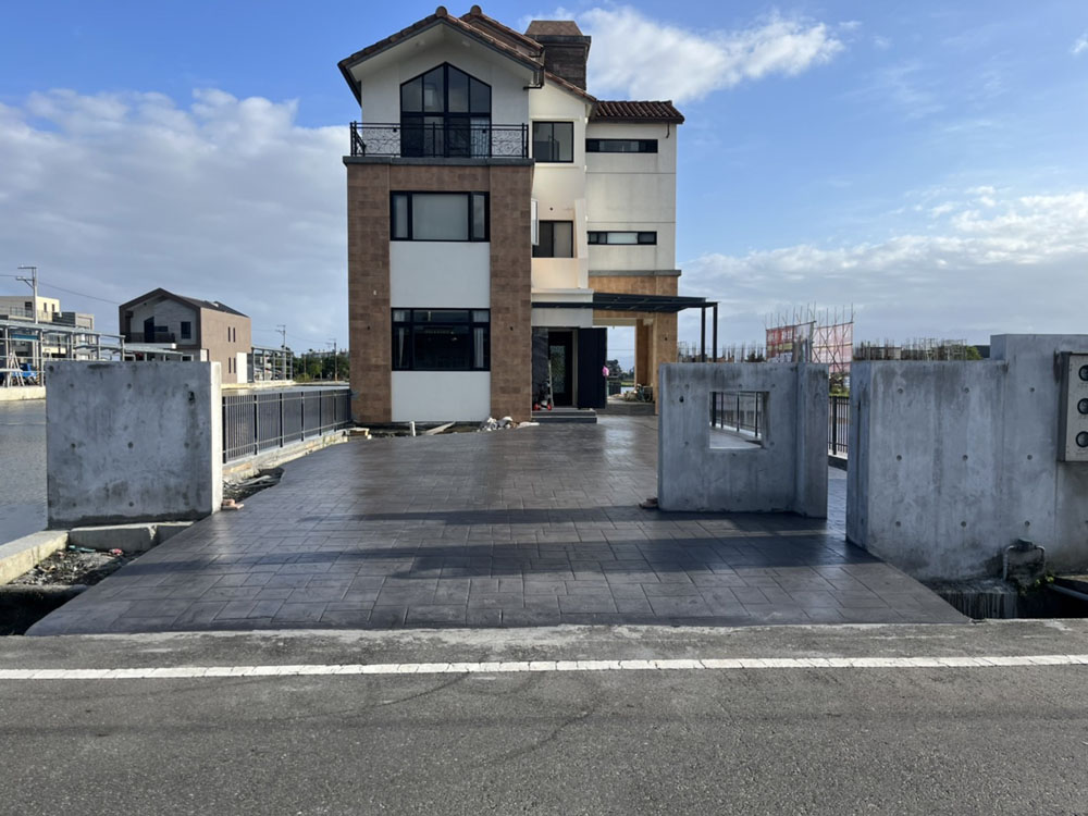 大門圍牆.壓花地坪