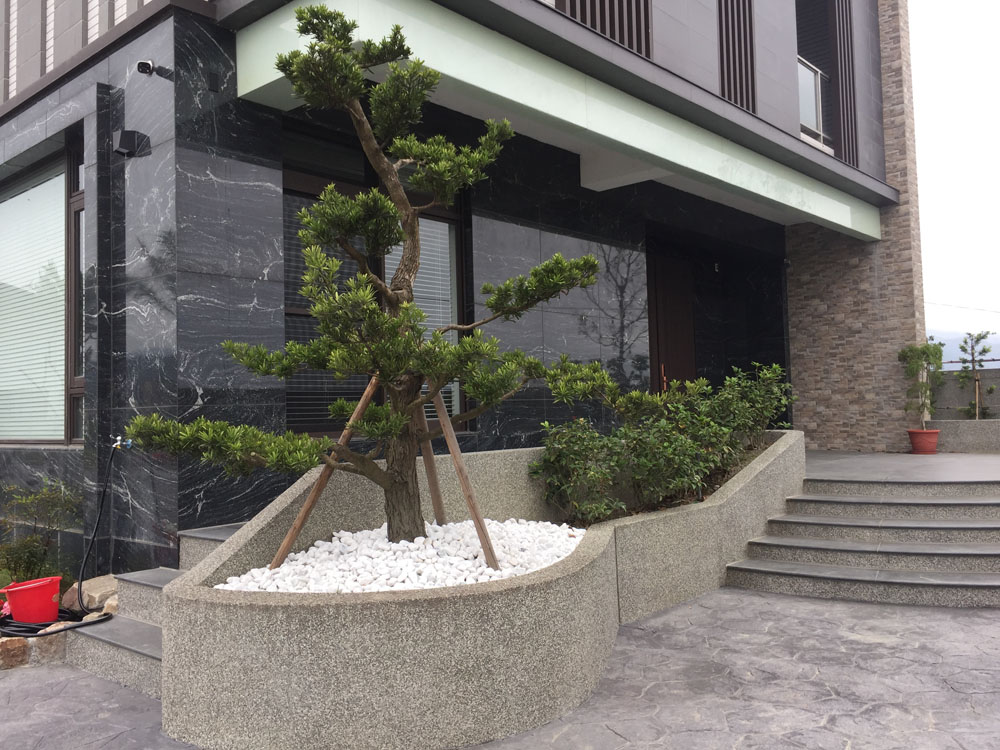 洗石子花台階梯